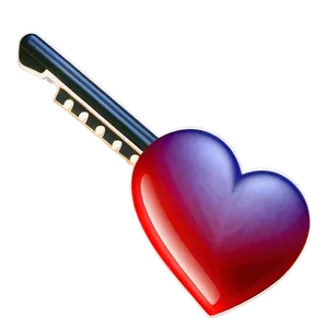 Valentine Heart Key PNG 06262024