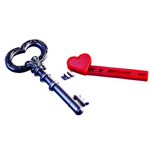 Valentine Heart Key PNG 93