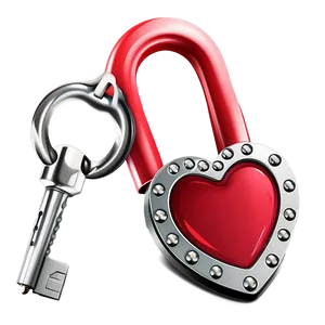 Valentine Heart Lock Png 05242024 PNG image