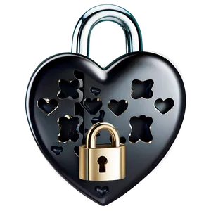 Valentine Heart Lock Png 05242024 PNG image