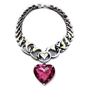 Valentine Heart Necklace PNG 06262024 PNG
