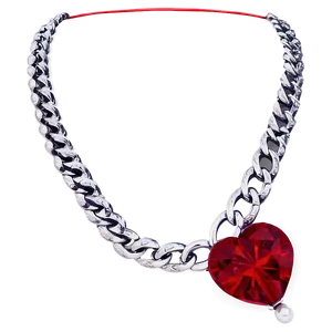 Valentine Heart Necklace PNG Hme87 PNG