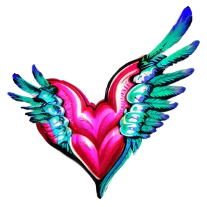 Valentine Heart Wings PNG 06262024 PNG