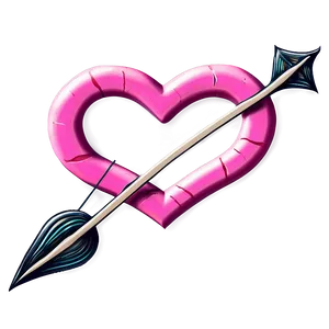 Valentine Heart With Arrow PNG 80 PNG