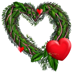 Valentine Heart Wreath PNG 58