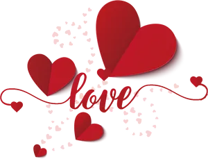 Valentine Love Hearts Graphic PNG image