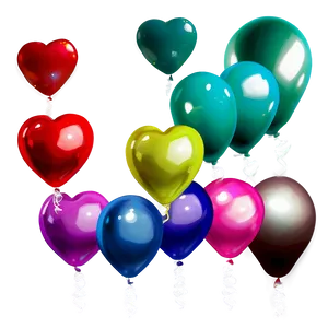 Valentine's Day Balloons PNG 05242024
