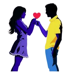 Valentine's Day Couple Silhouette PNG Ufe PNG