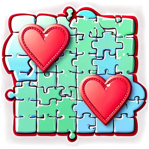 Valentine's Day Heart Puzzle PNG Kxj PNG