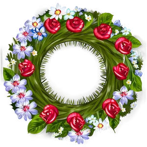 Valentine's Day Heart Wreath PNG 05242024