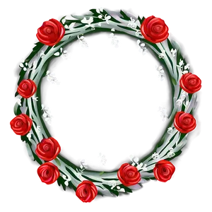 Valentine's Day Heart Wreath PNG Abg8