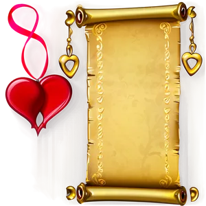 Valentine's Day Love Scroll PNG 15 PNG