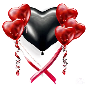 Valentine's Day Red Balloons Png 06132024 PNG image