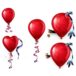 Valentine's Day Red Balloons Png 52 PNG image