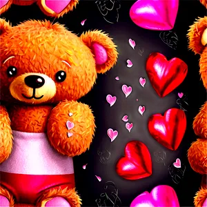 Valentine Teddy Bear PNG 14