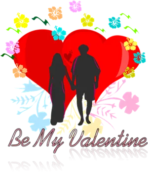 Valentines Couple Silhouette Love Graphic