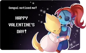 Valentines Day Anime Characters Embrace