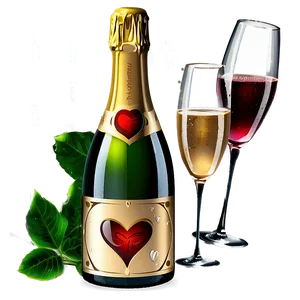 Valentines Day Champagne PNG Wki PNG