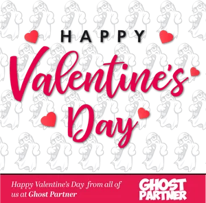 Valentines Day Ghost Theme Greeting