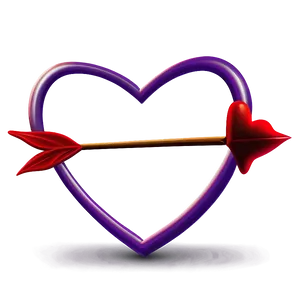 Valentines Day Heart Arrow Png 05212024 PNG image