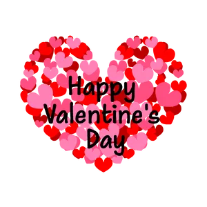 Valentines Day Heart Collage PNG image