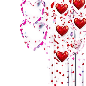 Valentines Day Heart Confetti Png Qxh PNG image