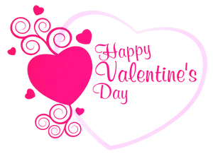 Valentines Day Heart Greeting PNG image