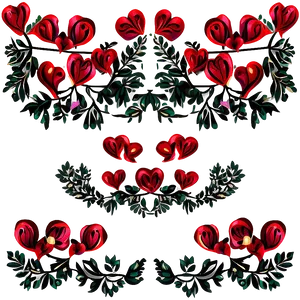 Valentines Day Heart Wreath Png 05232024 PNG image
