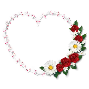 Valentines Day Heart Wreath Png 2 PNG image