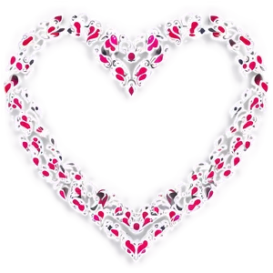 Valentines Day Hearts Border PNG Gmj PNG