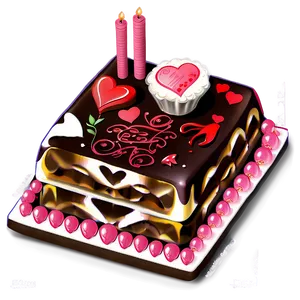 Valentines Day Love Cake Png 05212024 PNG image