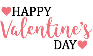 Valentines Day Script Text Design PNG image