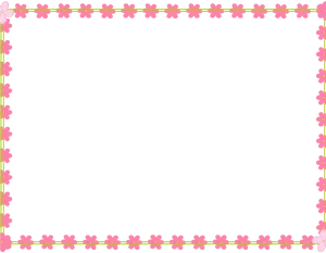 Valentines Floral Border Template PNG image