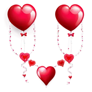 Valentines Heart Balloons PNG Lqg PNG