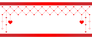Valentines Heart Banner Background