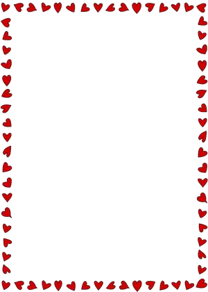 Valentines Heart Border Design PNG image