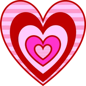 Valentines Heart Concentric Pattern PNG image