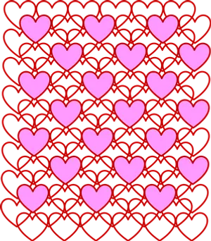 Valentines Heart Pattern Background PNG image