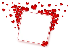 Valentines Heart Postcard Template PNG image