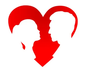 Valentines Heart Silhouette PNG image