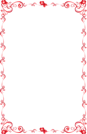 Valentines Red Heart Frame PNG image