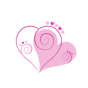 Valentines Swirl Heart Graphic PNG image