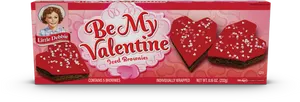 Valentines Themed Little Debbie Brownies Packaging PNG image