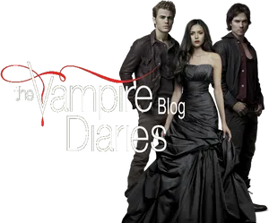 Vampire Diaries Cast Promotional Poster PNG image