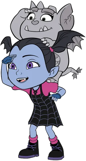 Vampirinaand Gregoria Animated Characters PNG image