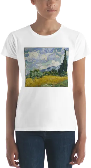 Van Gogh Artwork T Shirt Design PNG image