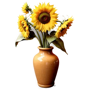 Van Gogh Sunflowers Art PNG 49