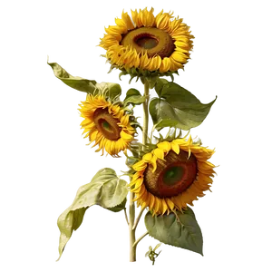 Van Gogh Sunflowers Art PNG 51