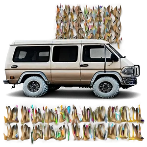 Van In Desert Landscape PNG 06202024