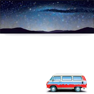 Van Under Starry Night Png Qkx PNG image